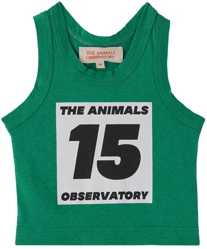 Photo: The Animals Observatory Baby Green '15' Tank Top