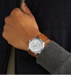 Jaeger-LeCoultre - Master Control Geographic Automatic 40mm Stainless Steel and Leather Watch, Ref. No. 4128420 - Silver