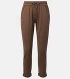 Brunello Cucinelli Embellished cotton-blend sweatpants