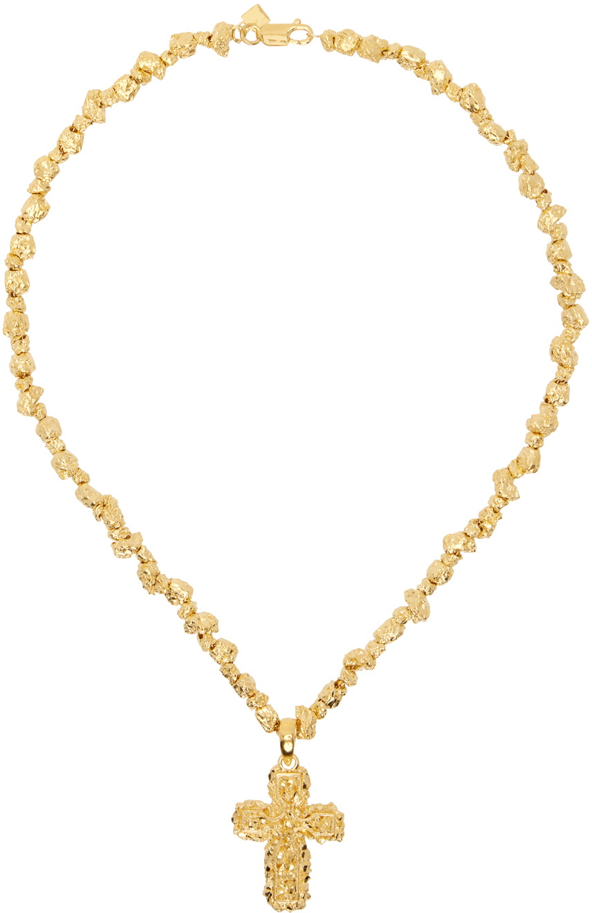 Veneda Carter Gold VC028 Small Signature Cross Pendant