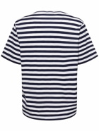 VERSACE - Logo Striped Cotton T-shirt