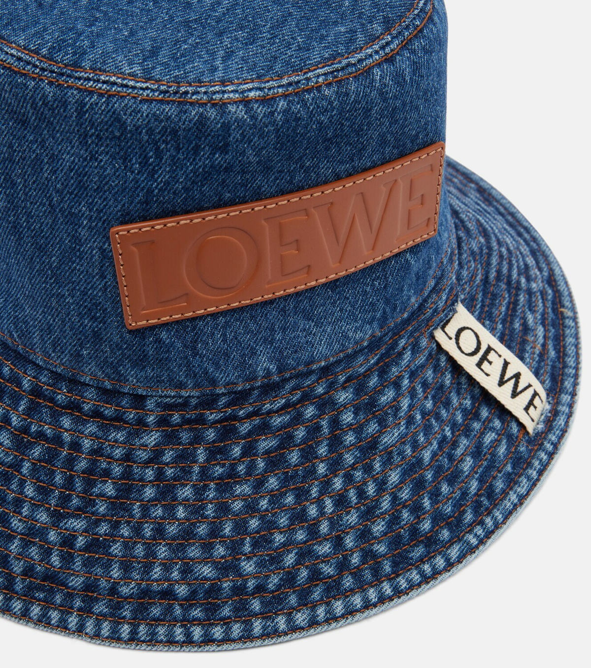Loewe Paula's Ibiza logo denim bucket hat