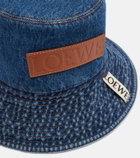 Loewe Paula's Ibiza logo denim bucket hat