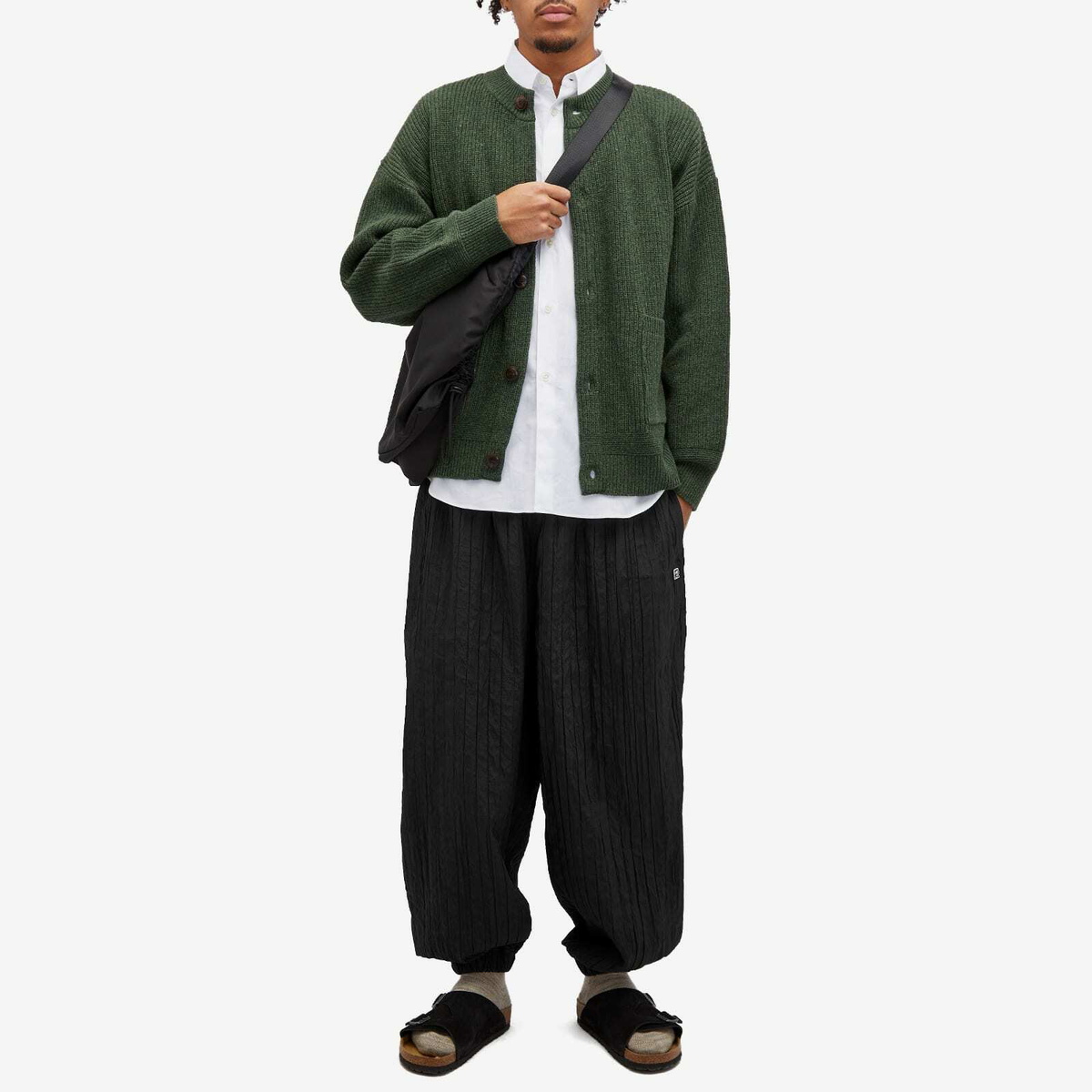 Merely Made Men's Relaxed Quilted Trouser in Black