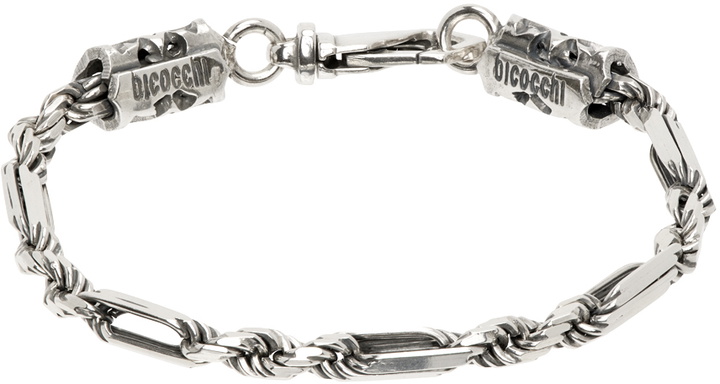 Photo: Emanuele Bicocchi Silver Figaro Rope Chain Bracelet