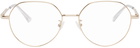 Bottega Veneta Gold Round Glasses