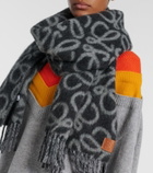 Loewe Anagram alpaca and wool-blend scarf