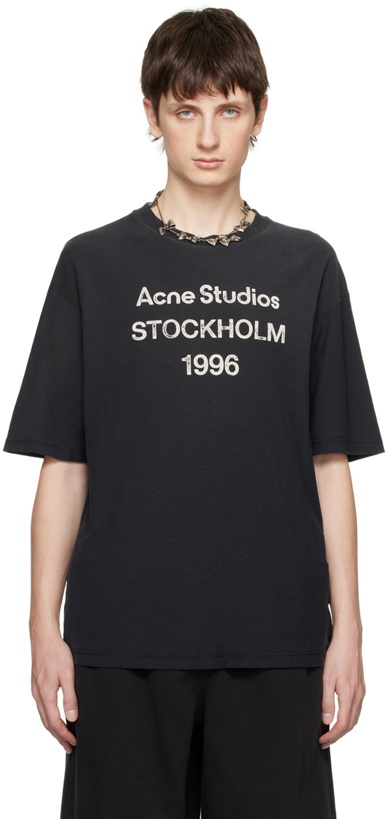 Photo: Acne Studios Black Distressed T-Shirt