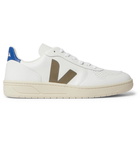 Veja - V-10 Rubber-Trimmed Leather Sneakers - White