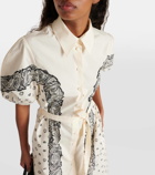 Chloé Printed cotton poplin shirt dress