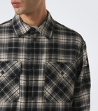 Moncler Checked cotton flannel zip-up shirt
