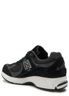 New Balance 2002R Panelled Suede and Mesh-knit Sneakers Black