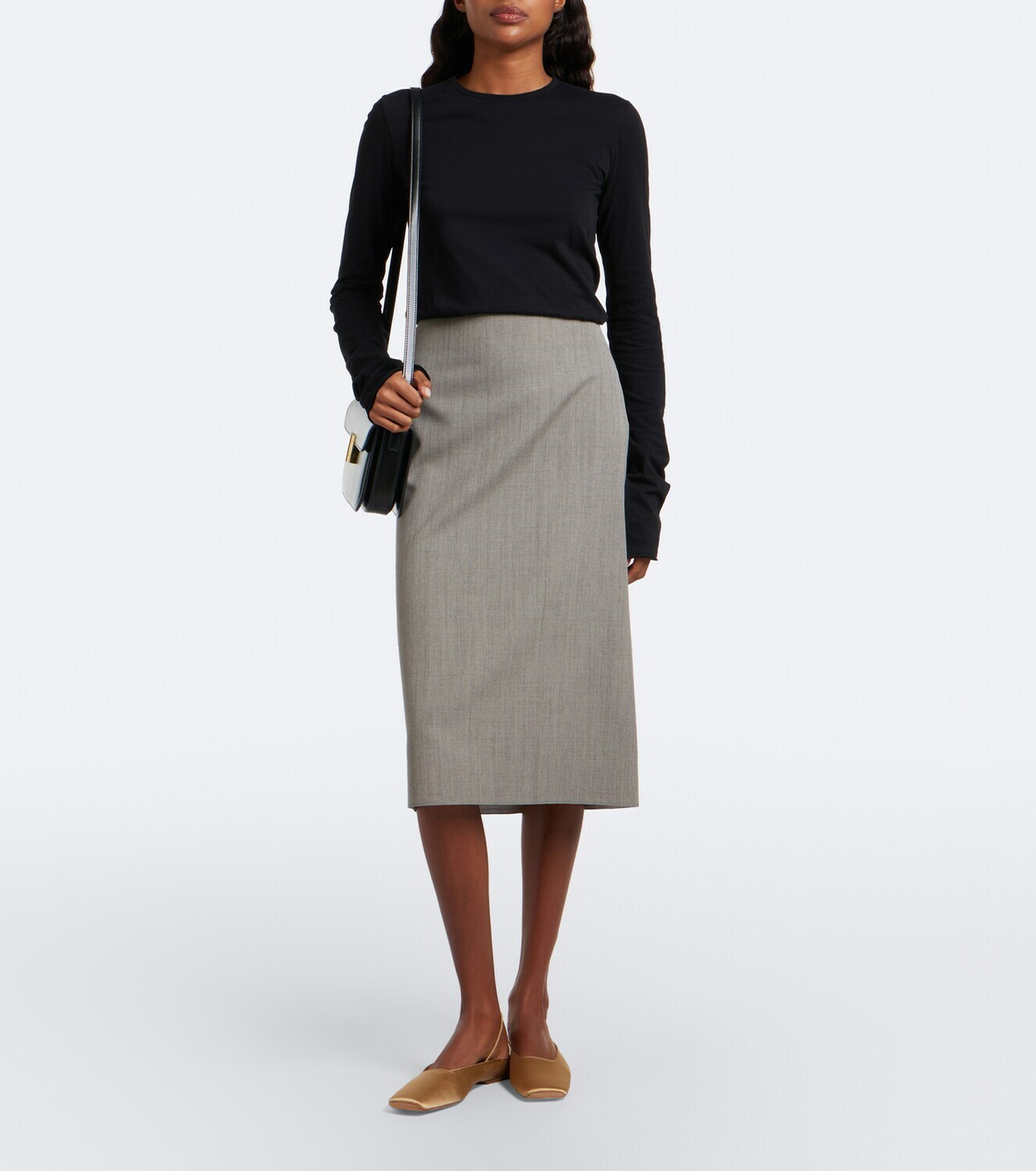 Calvin Klein Collection Lana satin slingback flats