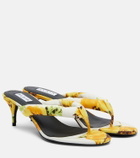 Alaïa Floral padded thong sandals