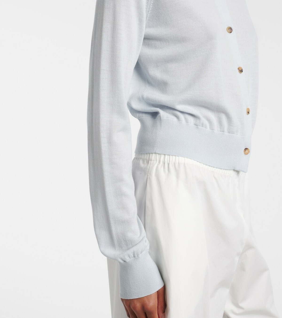Khaite Tansy cropped wool and cashmere cardigan
