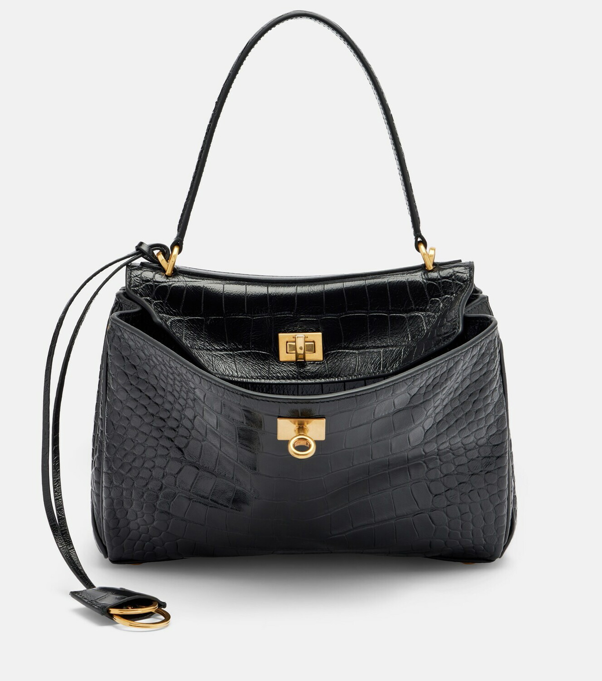 Balenciaga Rodeo Small croc-effect leather tote bag