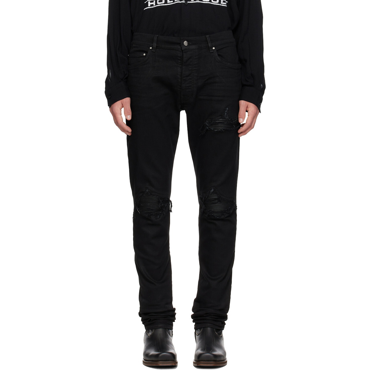 AMIRI Black Waxed MX1 Jeans