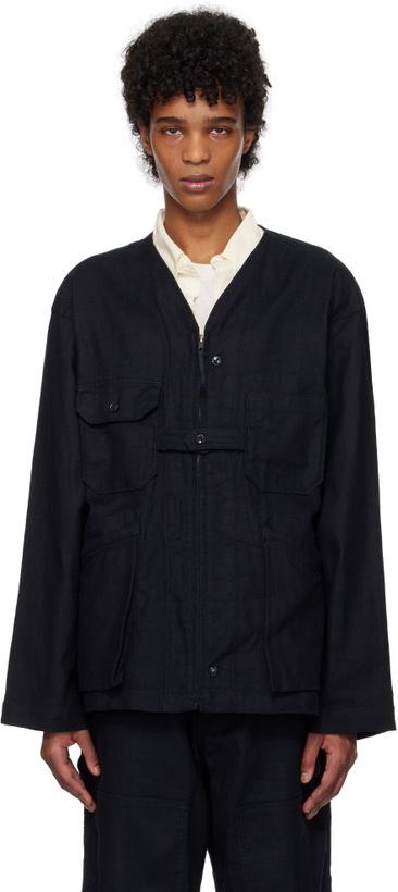 Photo: Engineered Garments Navy Cardigan Jacket