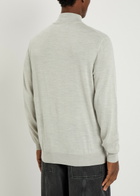 Les Deux Greyson Half-zip Merino Wool Jumper Grey