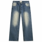 Dime Men's Relaxed Denim Jeans in Sandblasted Indigo