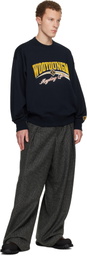 WOOYOUNGMI Navy Lenticular Logo Sweatshirt