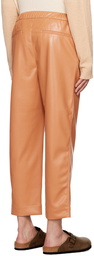 Nanushka Tan Jain Faux-Leather Pants