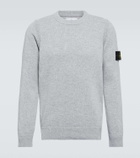 Stone Island Logo patch wool-blend sweater