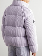 Moncler Genius - 6 Moncler 1017 ALYX 9SM Quilted Ribbed-Knit Down Jacket - Purple