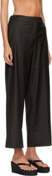 Cordera Brown Low Rise Virgin Wool Trousers