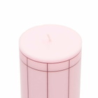HAY Column Candle - Small in Light Pink/Bordeaux Grid 