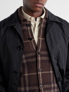 Burberry - Checked Knitted Cashmere Polo Shirt - Brown