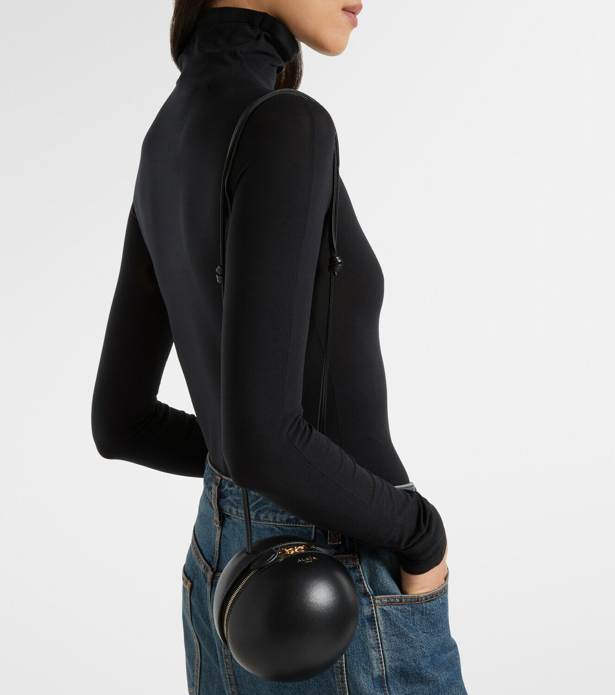 Alaïa Sphere Small leather shoulder bag