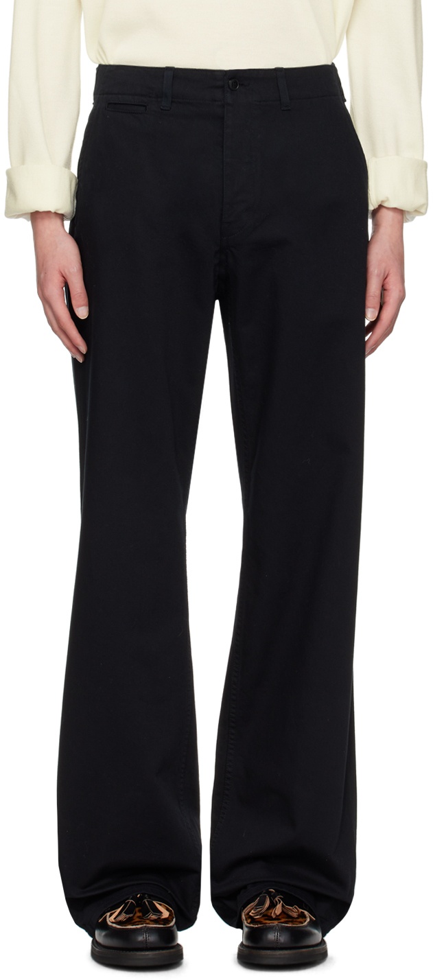 Photo: Husbands Navy Wide High-Waisted Trousers