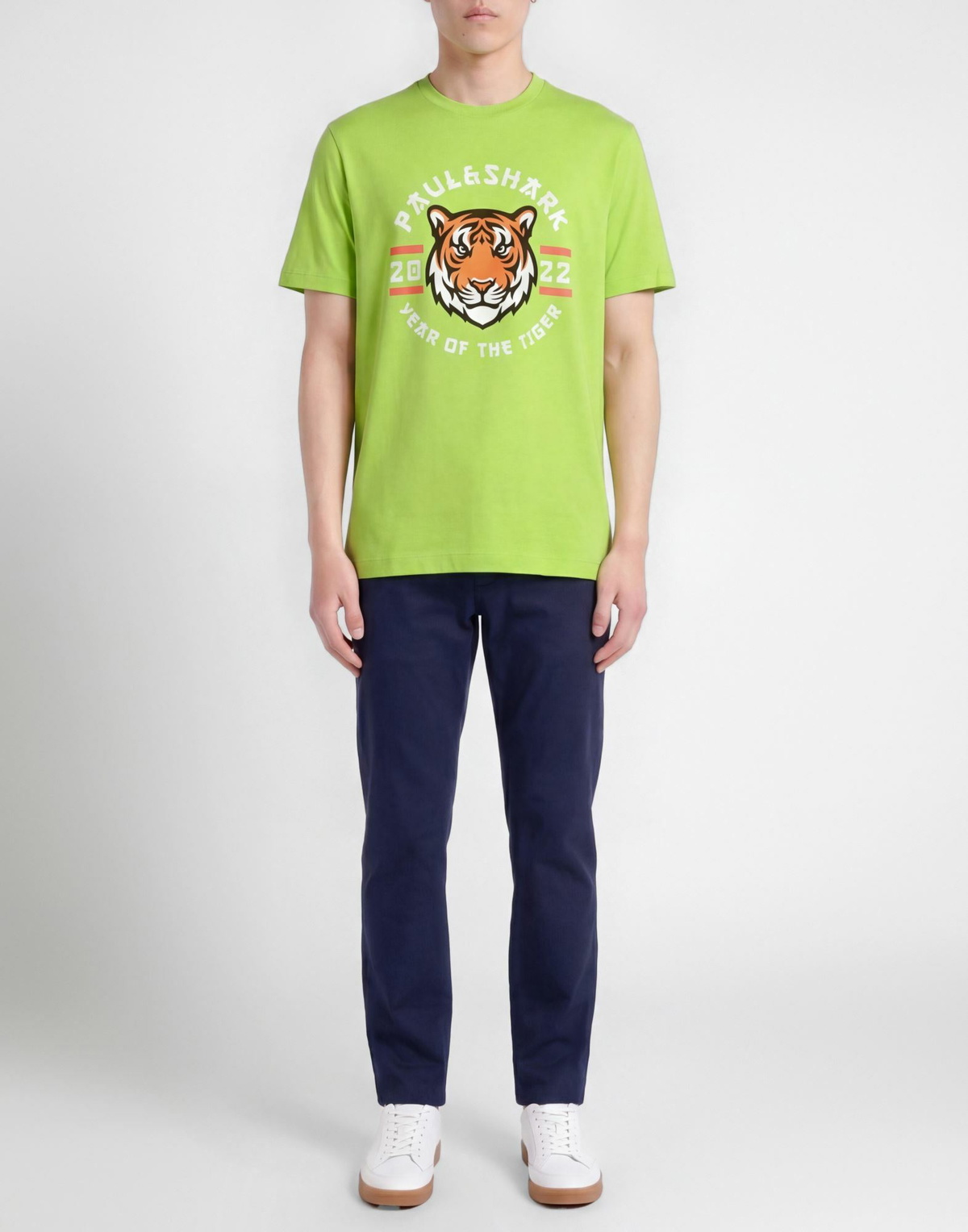 Paul & Shark Mens T-shirt Lime in Green