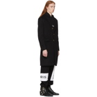 Givenchy Black Wool and Cashmere 4G Button Coat