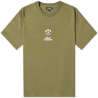 Blue Flowers Men's Flower T-Shirt in Earth Green