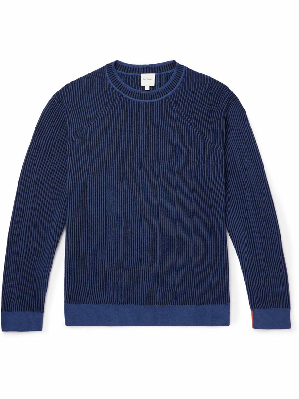 Photo: Paul Smith - Striped Merino Wool Sweater - Blue