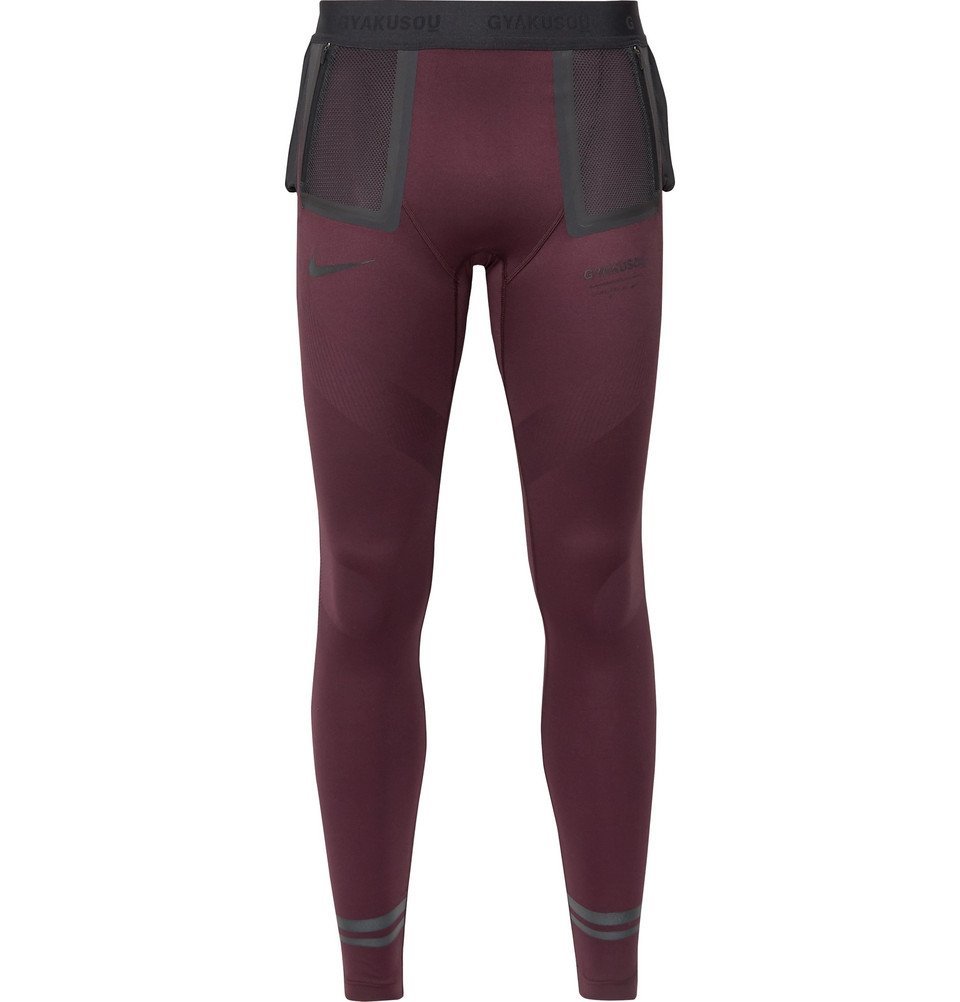 Nike x Undercover - GYAKUSOU Helix NRG Logo-Print Dri-FIT Tights