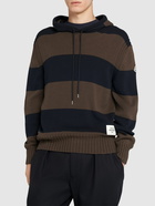 MONCLER Striped Cotton Hoodie