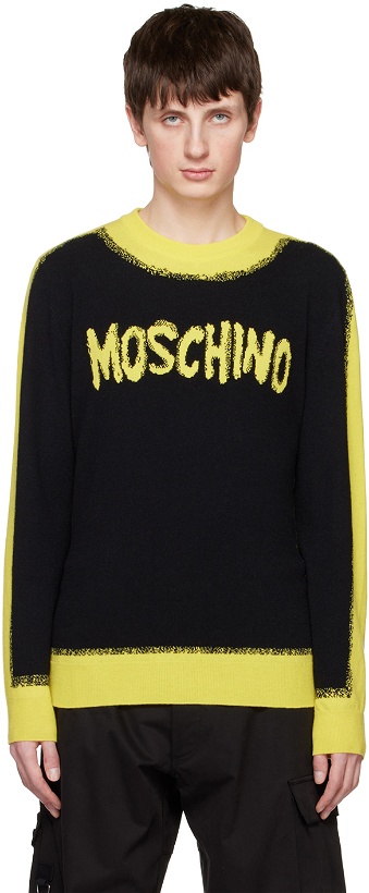 Photo: Moschino Black Paint Sweater