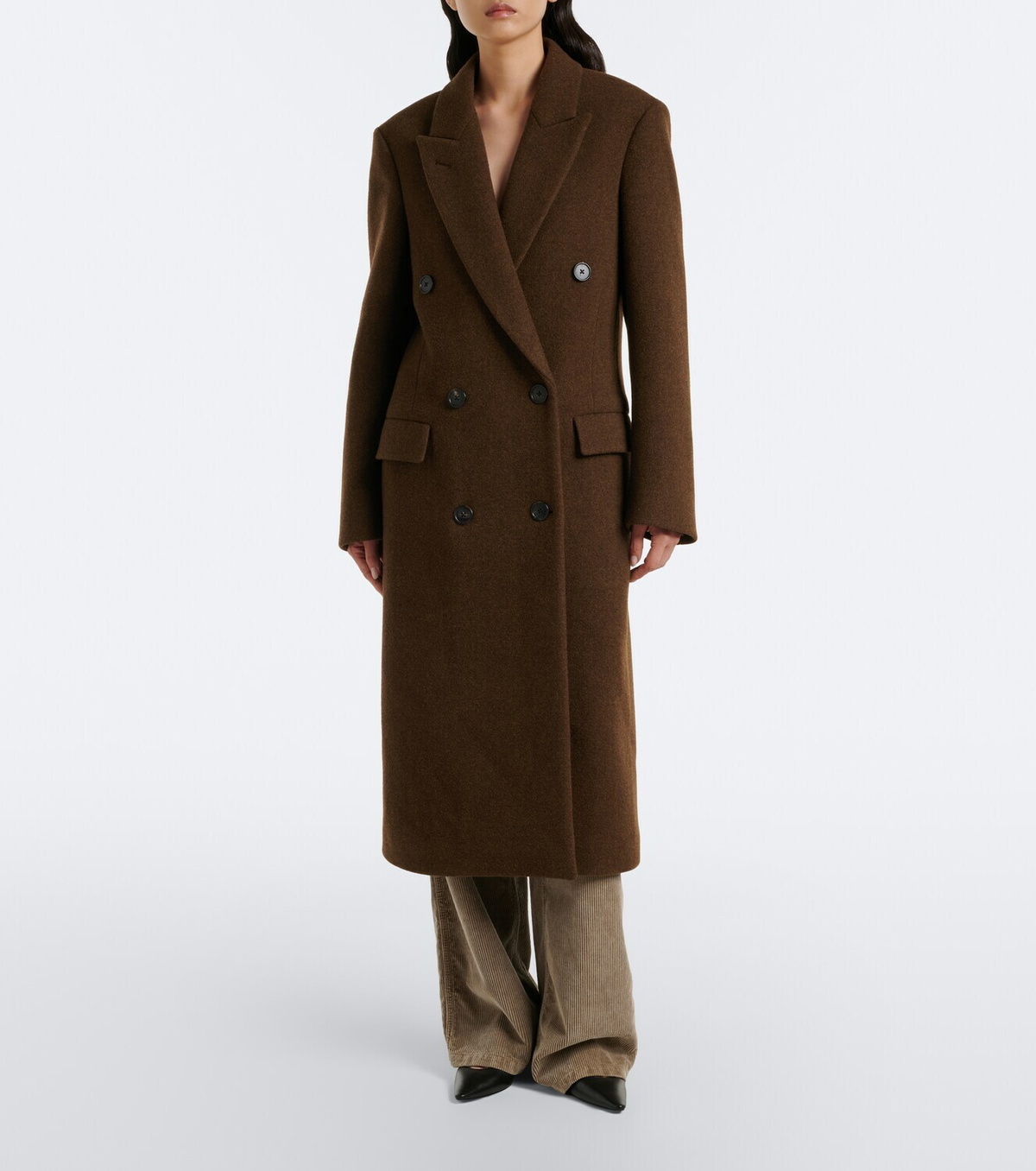 The Row Bamira double-breasted virgin wool coat