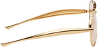 Bottega Veneta Gold Sardine Aviator Sunglasses