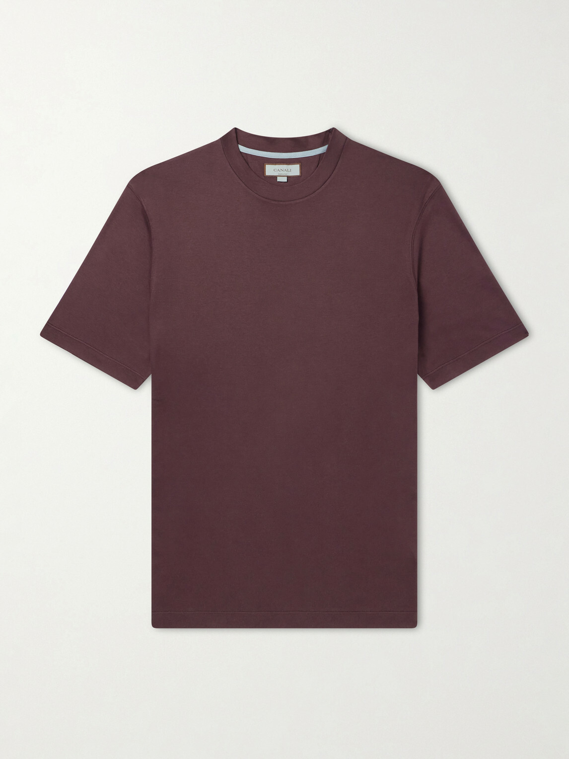 Canali - Cotton-Jersey T-Shirt - Burgundy