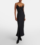 The Row Barina lace-trimmed silk slip dress