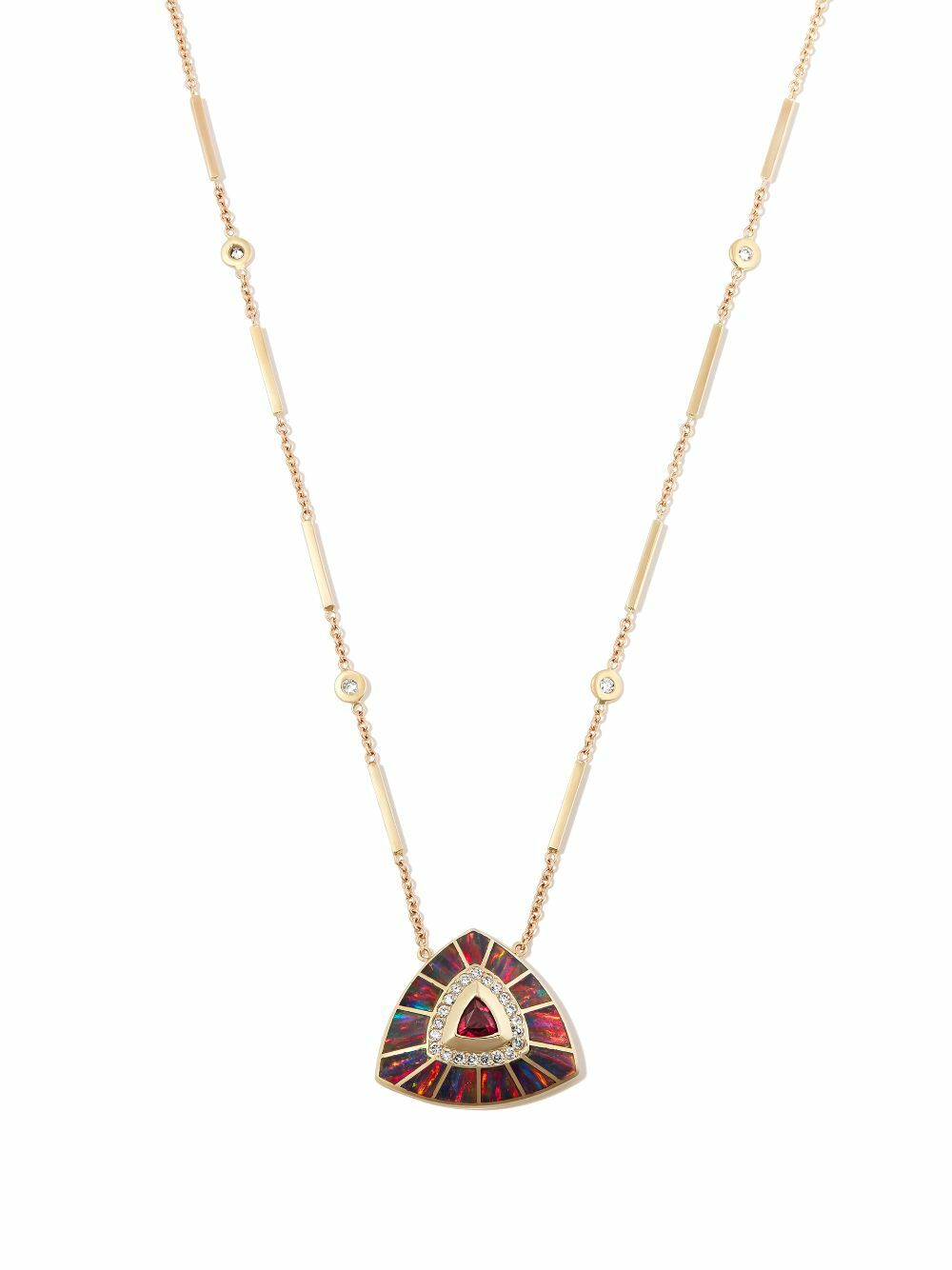 Jacquie Aiche 14K Yellow Gold Diamond Tourmaline Necklace