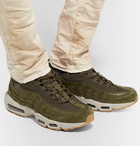 Nike - Air Max 95 SE Mesh, Leather and Suede Sneakers - Men - Army green