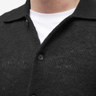 Auralee Men's Shetland Wool Cashmere Cardigan in Black