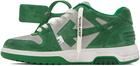 Off-White Green & White Out Of Office Vintage Sneakers