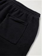 Off-White - Neen Straight-Leg Printed Cotton-Jersey Drawstring Shorts - Black