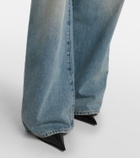 McQueen Mid-rise wide-leg jeans